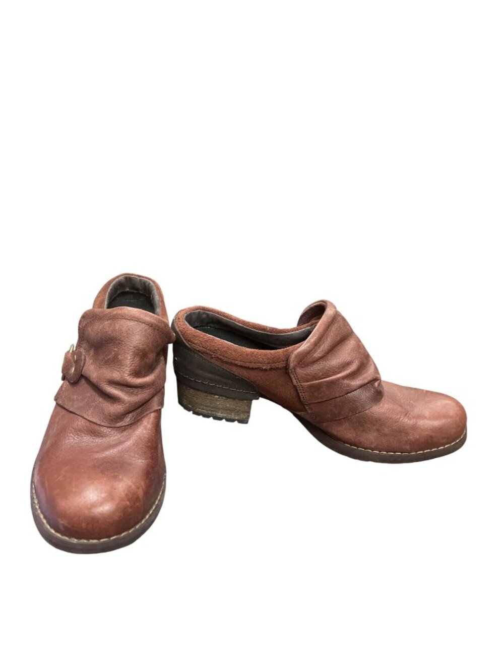 Merrell Chocolate wms brown leather mules clogs shoes sz 8 SKU 10-121